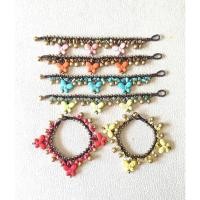 ราคา สร้อยข้อมือหินสีผีเสื้อ งานแฮนด์เมดเชือกถัก สีสวยมาก (44322236289)