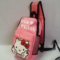 ราคา เป้คาดอก Shoulder Bag ลาย คิตตี้ Kitty สีชมพูอ่อน (1677530526)