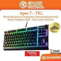 ราคา SteelSeries Apex 7 TKL Blue/Red Switch Wired RGB Mechanical Tenkeyless Gaming Keyboard with OLED Smart Display (40279164371)