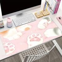 ราคา น่ารัก cat claw สีชมพูแผ่นรองเมาส์ขนาดใหญ่ Gaming Mousepad XXL คีย์บอร์ด Gamer สํานักงานตารางเสื่อยาง Anti-slip Mousepad ยาวโต๊ะ Mat (52510490568)