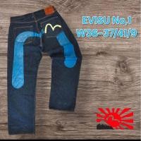 ราคา กางเกงยีนส์ผู้ชาย EVISU No,1 เพนท์ BigLogo สินค้าแท้ ผลิตญี่ปุ่น (44265437650)