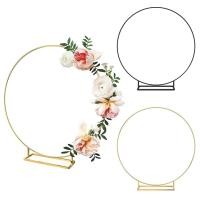 ราคา Stg_Metal ดอกไม้ Hoop ขาตั้งสแควร์ Golden Craft กรอบกลมทนทานผู้ถือพวงหรีดเครื่องประดับสไตล์พวงหรีด Hoop แหวน Party ตาราง Centerpiece DIY Decor (51413031255)