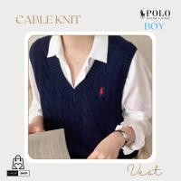 ราคา [New_ของแท้%_พร้อมส่ง]_Polo Ralph Lauren-BOY- เสื้อกั๊กไหมพรม Cable Knit Boy Size (28170180181)
