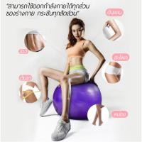 ราคา ลูกบอลโยคะออกกำลังกาย Yoga Ball ขนาด 65cm กระชับหุ่น เพิ่มการทรงตัว (42223555740)
