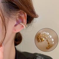 ราคา Ternura ใหม่เกาหลีสีทอง Double-Layer วงกลม Twist Pearl Ear Cuff Vintage เรขาคณิตวงกลม Earcuff ปลอมเจาะไข่มุกคลิปเครื่องประดับใหม่ (48063184703)