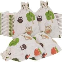 ราคา CAIRIAC นํากลับมาใช้ใหม่นกฮูกถุงของขวัญ Drawstring Pouches, กระเป๋าห่อผ้าฝ้ายสําหรับวันหยุดงานแต่งงานวันเกิด Party Favor ของขวัญห่อรักษากระเป๋า (5x7 นิ้ว, 20 ชิ้น) SJBQ (49014835616)