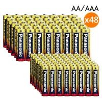 ราคา ถ่านอัลคาไลน์พานาโซนิค Panasonic ขนาด AA / AAA (แพ็ค 48 ก้อน) ถ่านไฟฉาย Alkaline ของแท้ 100% [S24] (8480058657)