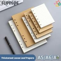 ราคา FLIPPEQ6 80Sheets Notebook Refill Paper, Kraft Paper แนวนอน Line/Blank Loose Leaf Paper, Simple A5/A6/A7 Notepad ภายในกระดาษนักเรียน (48912459525)