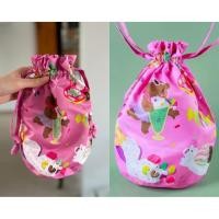 ราคา ถุงผ้าหูรูด ผ้ากันน้ำ Waterproof Travel Bag ดีไซน์น่ารักจาก SSKTMMEE สีชมพู ใหม่มากๆๆ (46752492963)