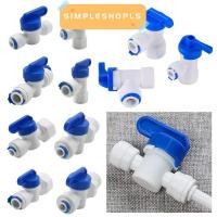 ราคา SIMPLESHOPLS 1 ชิ้นบอลวาล์วพลาสติก, 1/4 "3/8" ชาย 1/2 "หญิง Reveser 1/4 "3/8" OD ท่อ Quick Connector, น้ําตรงชายหญิง Thread Osmosis Aquarium FITTING ท่อ FITTING (42132922384)