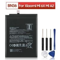 ราคา BN36เปลี่ยนแบตเตอรี่สำหรับ Xiaomi Mi 6X Mi6X MiA2 Mi A2โทรศัพท์แบตเตอรี่3010MAh (21188186418)