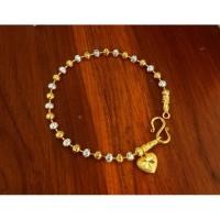 ราคา KW jewelry B01 สร้อยข้อมือ 2 กษัตริย์ 24k ลายเม็ดมะยม ขนาด 4 มิล (23229006441)