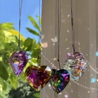ราคา ความงามคริสตัลหัวใจ Suncatcher แขวนแก้ว Prism Rainbow Maker Love จี้สําหรับ Home Window ระเบียงห้องนั่งเล่น Wall Decor (55862549351)