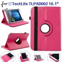 ราคา สําหรับ 10.1 นิ้ว Universal Tablet PC Casing สําหรับ TechLife TLPAD002 10.1 Flip Stand 360° หมุนกรณีปกหนัง (46059077774)