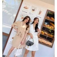 ราคา Basics by Sita Dress ใส่ทำงาน ผูกโบว์ตรงเอว (28503194181)