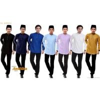 ราคา Kurta ผู้ชายผู้ใหญ่สีดําสีขาวผงทองสีฟ้าน้ําเงินเด็กสีฟ้า Kurta ผ้าฝ้าย Kurta แขนยาว Cekak Musang (51965064183)