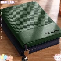 ราคา HEALER A5 Spliced Notebook, Splice Panel Soft Skin Cover Gift Box Set, Clean Print Plain Inner Sheet Flat Bind Business Office Pad Business Daily Record (48465271617)