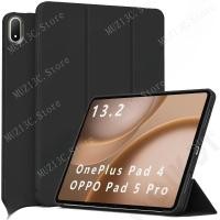 ราคา สําหรับ OnePlus Pad 4,13.2 นิ้ว 2026 OPD2513 Pad4 3 2 Pro OPD2415 Trifold PU Leaher นุ่มขาตั้งแท็บเล็ตสําหรับ OnePlus Pad 4 One Plus Pad 4 กรณี 13.2 นิ้ว (44331833603)