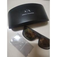 ราคา Armani Exchange AG Low Bridge Fit Square แว่นกันแดด Matte Brown /Dark Gold Mirrored/Light Brown (57565051910)