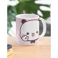 ราคา น่ารักตลกความชื้นวันหยุดของขวัญวันเกิดแมวน่ารักเพื่อนแฟนหมีแพนด้าหมีบราวนี่น้ําตาลBu DuDu Mochi นมพีช goma คู่ v9 แก้วกาแฟ (47663180886)