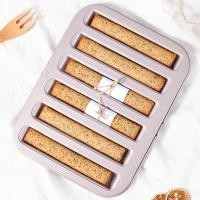 ราคา [CHEFMADE.os] 6 ถ้วย Non-stick Financier เค้ก Mould ยาว Financier แม่พิมพ์เค้กโลหะ Bakeware เหล็กคาร์บอนเบเกอรี่ Mould (45814520804)