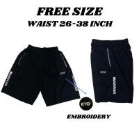 ราคา กางเกงขาสั้นขนาดฟรี CS0663/1Men กางเกงขาสั้นเอว 26-38 นิ้วกางเกงลําลองกางเกงวิ่ง Seluar Pendek Lelaki 男sports short裤 (48665088195)