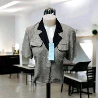 ราคา A37ซ้ำ​ เสื้อ​แฟชั่น​ ​ สีดำเทาแขนสั้น ดีไซน์เรียบหรู สำหรับสาวทำงานมีสไตล์ ดูมั่นใจ ใส่ได้ทั้งทำงานและเที่ยว (50563016325)