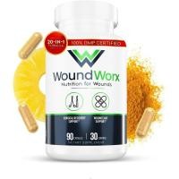 ราคา Life Labs WoundWorx NutritionScar and Surgery port Wound Care ศัลยกรรมทั่วไปและพลาสติก Healing port กรดอะมิโนคอลลาเจน โปรไบโอติก ขมิ้นโบรมีเลน90 แคป (46214462103)