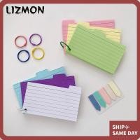 ราคา LIZMON Loof-leaf Notepad, Index Cards, คุณภาพสูงแนวนอน Line Binder แฟลชการ์ดโรงเรียน Office (51914715863)