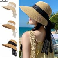 ราคา ดัลลัสฟางทอผ้าหมวกชายหาด,หมวกสานปีกใหญ่พับได้,สไตล์ฝรั่งเศสสง่างามป้องกันรังสียูวียาวปีกหมวกถังชายหาด (53615219314)