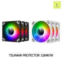 ราคา พัดลมเคส TSUNAMI PROTECTOR 1264K 1264W ARGB BLACK WHITE PACK3 120mm FAN CASE fancase สีดำ สีขาว 12CM (23385651163)
