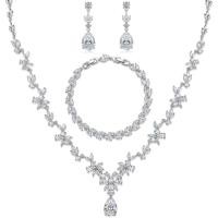 ราคา Hdaskiss ชุดเครื่องประดับสําหรับผู้หญิง,สร้อยคอ Dangle ต่างหูสร้อยข้อมือชุด AAA Cubic Zirconia,ภูมิแพ้ฟรีเครื่องประดับงานแต่งงานสําหรับเจ้าสาว (40780955829)