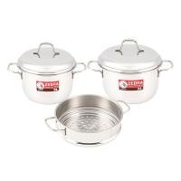 ราคา ชุดหม้อ HAPPY STEAMER ZEBRA ET8 8ชิ้น/ชุด POT SET HAPPY STEAMER ZEBRA ET8 8PCS/SET (4942271583)