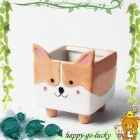 ราคา สัตว์น่ารัก Corgi-เซรามิค Planter กระถางต้นไม้เซรามิคกระถางดอกไม้ (48664709907)