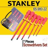 ราคา STANLEY 65-980-22 1000V VDE ไขควงหุ้มฉนวนชุด 7 ชิ้นพร้อมเครื่องทดสอบแรงดันไฟฟ้า Slotted และ Phillips ไขควงเครื่องมือมือ (41172258590)