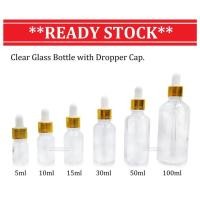 ราคา 1 ชิ้น - ขวดแก้วใสพร้อมฝาปิดหยด/ ขวดน้ํามันหอมระเหย ขวด (5ml, 10ml, 15ml, 30ml, 50ml, 100ml) (54965073046)