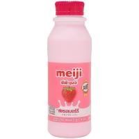 ราคา เมจินมสดรสสตรอเบอร์รี่ 450ซีซี Meiji Pasteurized Milk Strawberry 450cc. [หมายเลขบาร์โค้ด 8850329145614 ] (54812611669)