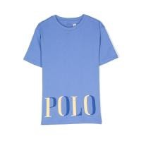 ราคา [New_ของแท้%_พร้อมส่ง]_Polo Ralph Lauren Polo Logo Boy Tee Blue (25714458434)