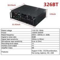 ราคา YCH1991AV-326เพาเวอร์แอมป์ 2000วัตต์ บลูทูธในตัว ใช้ลำโพง 10-15นิ้วได้ เครื่องขยายเสียง แอมป์ขยายเสียง เครื่องเสียงบ้าน (28450552162)