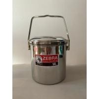 ราคา **หม้อหูหิ้ว** หม้อใส่อาหาร Zebra Auto Lock สแตนเลส ตราหัวม้าลาย ขนาด 12 ซม. (26673339379)