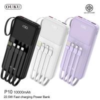 ราคา OUKU รุ่น P10 พาวเวอร์แบงค์ แบตสำรอง 10000Mah powerbank มาพร้อม สายชาร์จ 4 เส้นในตัว PD 22.5 w fast charging (44330749694)