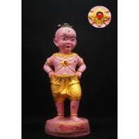 ราคา ( 65 ) 1 ใน 100 องค์ **** กุมารทอง จินดามณี รับทรัพย์ พ่นสีชมพู ขนาดบูชา เนื้อเรซิ่น หลวงพ่อสาคร วัดหนองกรับ ปี 2569 ( (54405893776)