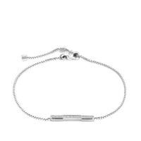 ราคา Gucci Link to Love series จี้ทองแท่งทองคำขาว 18k สร้อยข้อมือเพชร 11 เม็ด (57410973590)