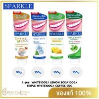 ราคา (แพค 4 สูตร) SPARKLE ยาสีฟัน สปาร์คเคิล (4 สูตร WHITE100G./ LEMON SODA100G./ TRIPLE WHITE100G./ COFFEE 90G.) (43926888145)