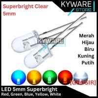 ราคา MERAH HIJAU KYWARE LED 5mm Super Bright Clear Red Yellow Green Blue White Clear Lights (25198113331)