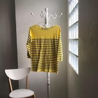 ราคา (มือสอง สาวอวบ) เสื้อยืดแขนยาวสีเหลืองลายทาง (2890751081)