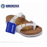 ราคา รองเท้าแตะไม้ก๊อกสีขาวคลาสสิค Birkenstock Mayari Size 34-46ff (51864526273)