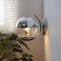 ราคา โคมไฟติดผนังสีเงิน Bauhaus,เชิงเทียนแก้วดาวเคราะห์อวกาศ,โคมไฟโมเดิร์น E27 สําหรับห้องนั่งเล่นห้องนอน (57759600748)