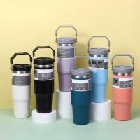 ราคา แก้วเก็บความเย็นและความร้อนฝาหูหิ้ว มีให้เลือก 2 สี สีเทาและสีดำ แก้วน้ำสแตนเลสเกรด 304 30Oz 890Ml. แก้วน้ำเยติ แก้วน้ำ (45062848049)