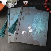 ราคา VORTEXPULSE โน้ตบุ๊ค Thread-bound Retro สไตล์จีนหนาหนังสือโบราณพู่ไดอารี่ Creative Sketch Blank (45063602171)